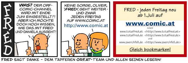 Fred zieht um:   Letzte ORF-Comic-Channel-Folge